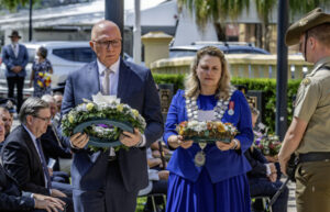 Dutton in city for first peacekeeper service