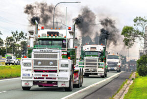 Trucks convoy to annual Lights on the Hill memorial
