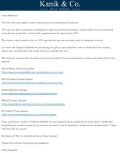 Real estate receives backlash after suggesting gift giving between landlords and tenants