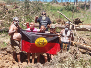 Protests stop work on mission site