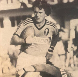 A cold beer with . . . stunning try scorer