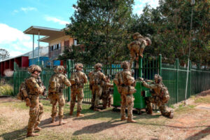 Troops train on Aussie streets