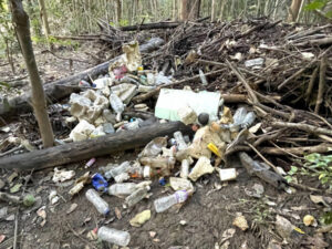 Failing traps allow plastics to continue choking creeks