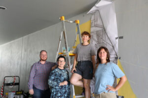 Colourful mural replaces community art