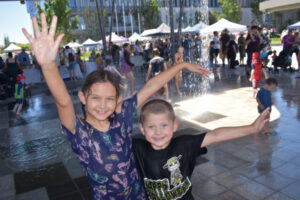 Thousands turn out for Ipswich plaza opening