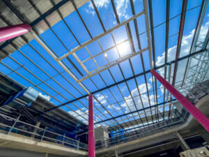 Roof installed on cinema building