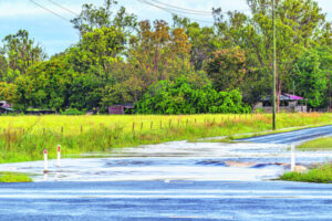 Floodwaters around rural Ipswich on Friday and Saturday