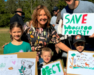 Vet’s impassioned speech at Brookwater forest protest
