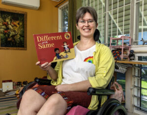 Disabled author set for second book