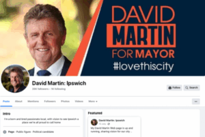 Facebook suspends mayoral candidate page