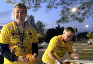 Hungry Ipswich families queue in dark for food