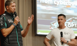 Chaz Mostert gives digital safety lessons at ISHS