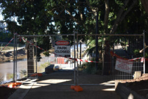 Engineers inspect damage to boardwalks