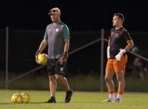 Jamie working hard to keep up with football challenges