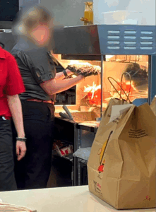 McMop meal – floor rag dried under food cooker