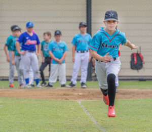 Little leaguers working hard