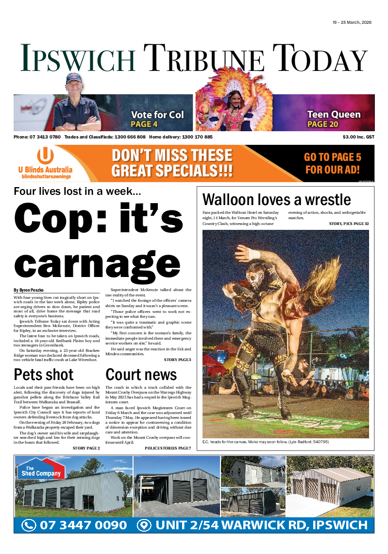 Ipswich Tribune Today – 19th March 2026