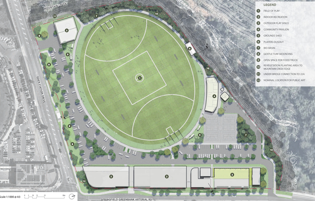 Roaring new field, tartan track