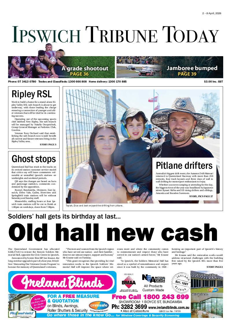 Ipswich Tribune Today – 2nd April 2026